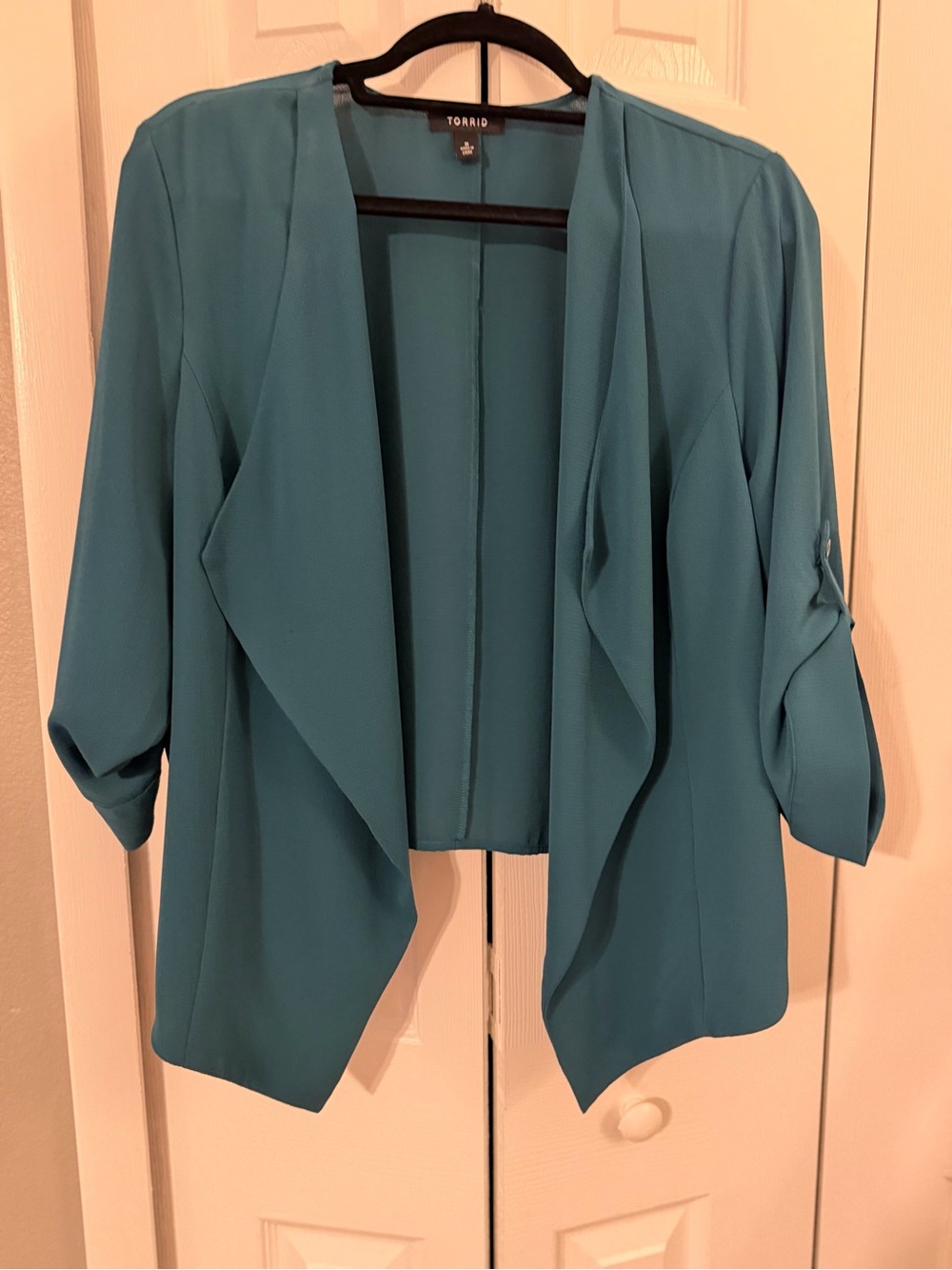 torrid Teal Open-Front Cardigan Jacket